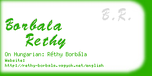 borbala rethy business card
