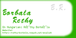 borbala rethy business card